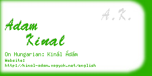 adam kinal business card
