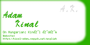 adam kinal business card